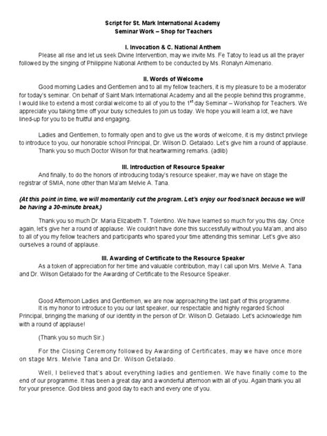 emcee script|6 tips to make your seminar or event emcee script .